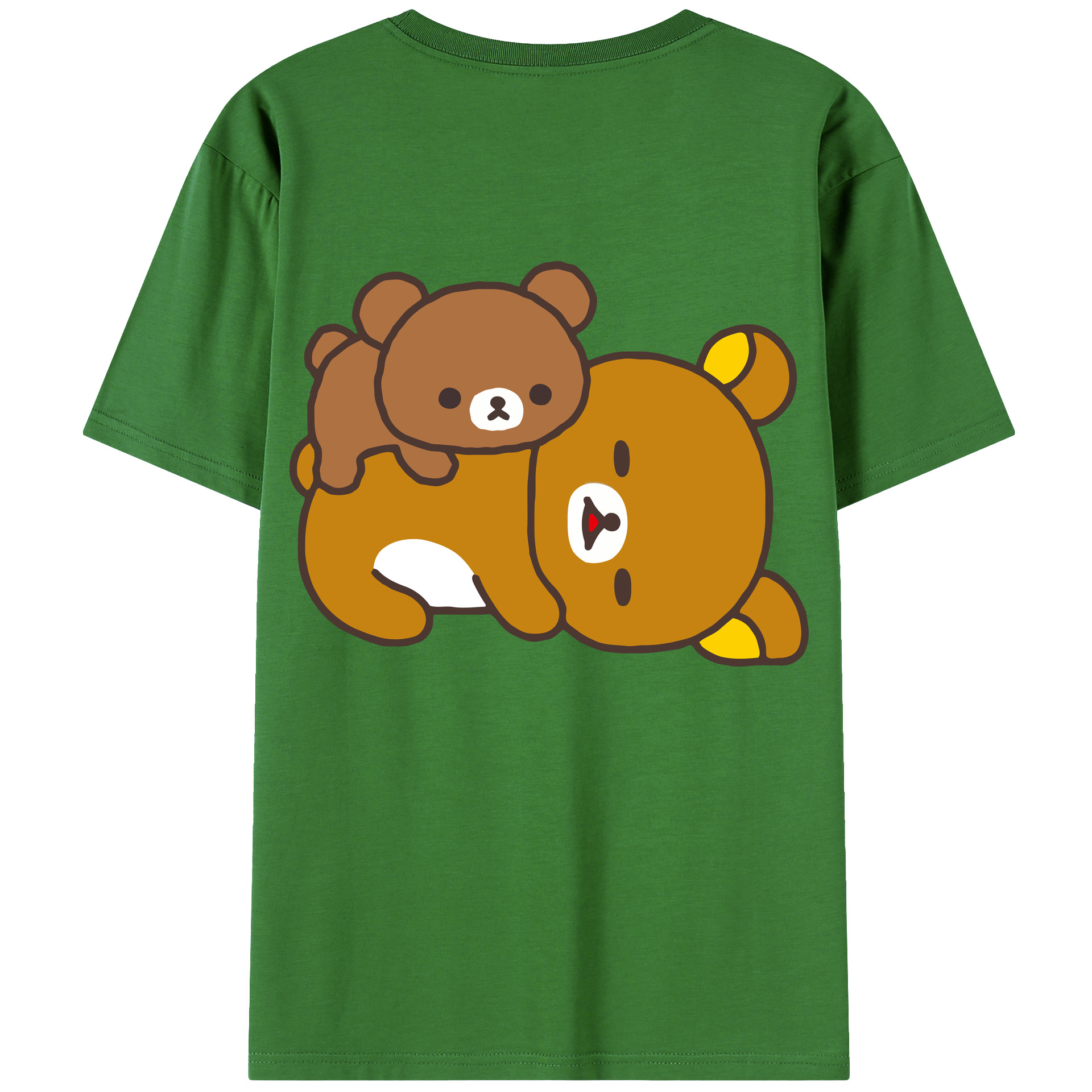 （画像用） リラックマ リラックマ キイロイトリ Rilakkuma Korilakkuma Kiiroitori レディース半袖Tシャツ(バックプリント)